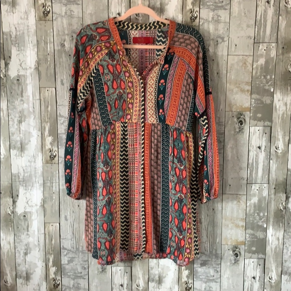 Tigerlily | Patterned Button Up Dress